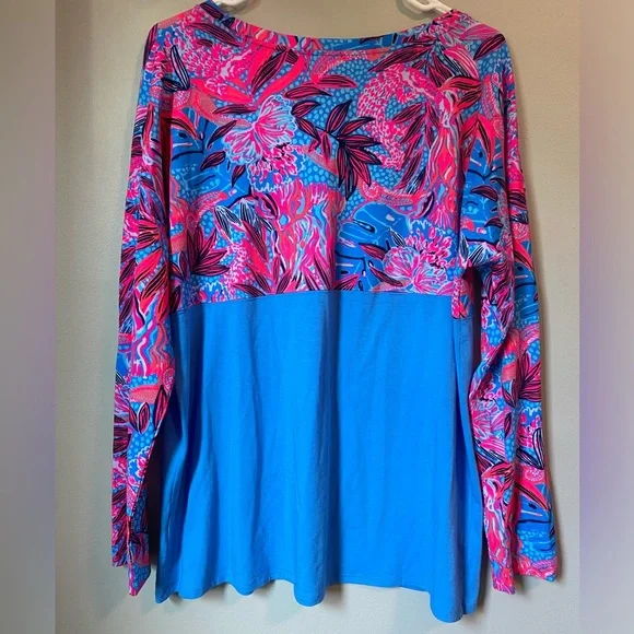 Lilly Pulitzer “Ruby Red Wild Times” Finn Long-Sleeve Top - Picture 4 of 5
